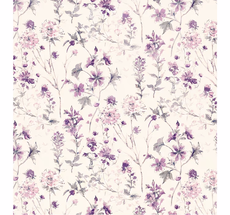 Store enrouleur violet fleurs lilas - TenStickers