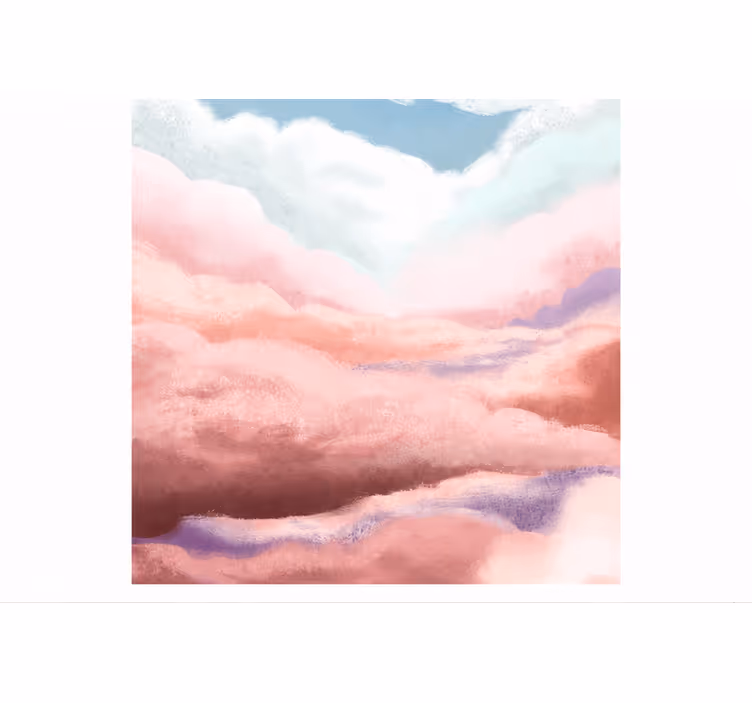 Store enrouleur rose largeur 180 nuages pêchés - TenStickers