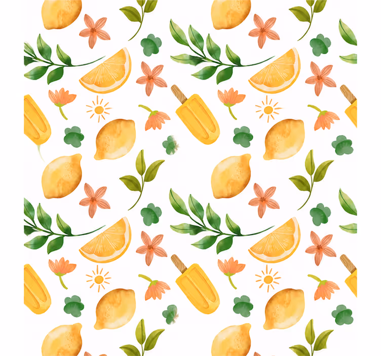 Store enrouleur jaune agrumes d'été - TenStickers