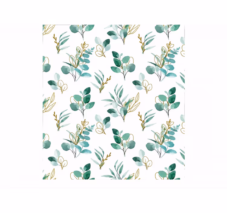 Store enrouleur vert motif plantes de menthe - TenStickers