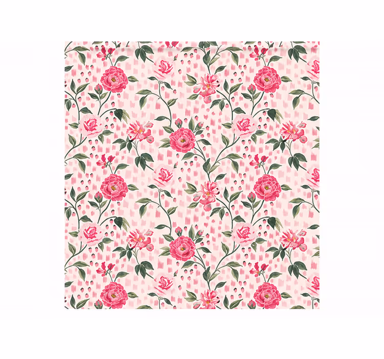 Store enrouleur rose motif roses occultant - TenStickers