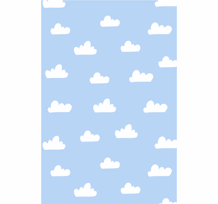 Store enrouleur chambre enfant motif de cumulus - TenStickers