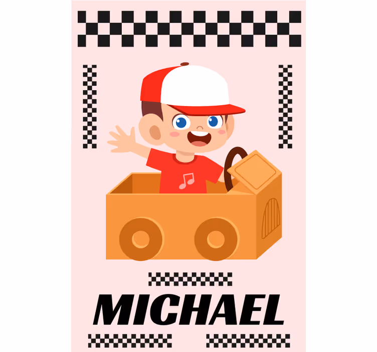 Store enrouleur personnalisé aventure de course animée - TenStickers