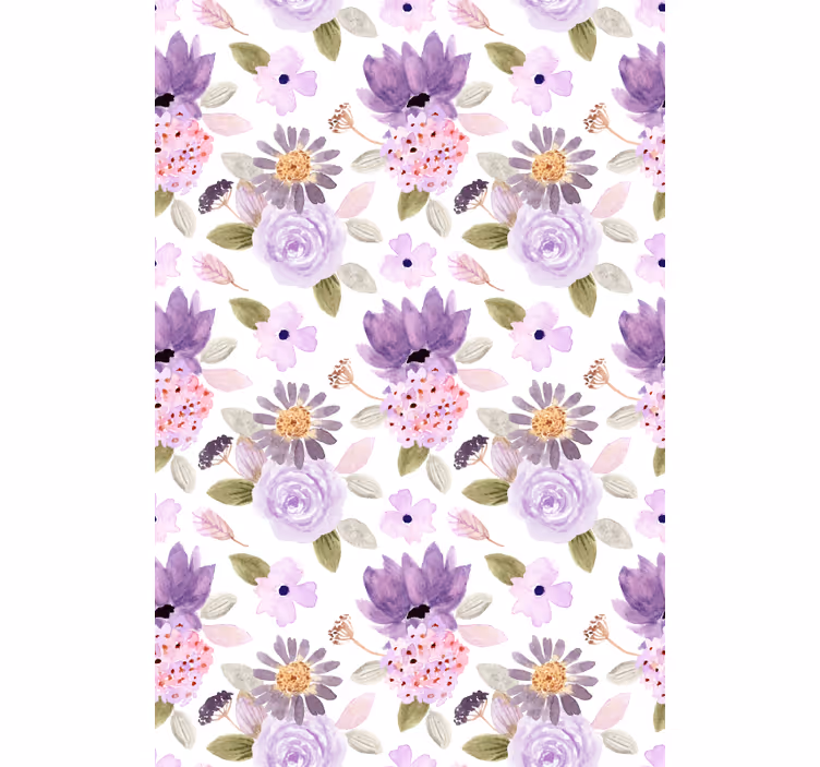 Store enrouleur fleur motif de fleurs violettes - TenStickers