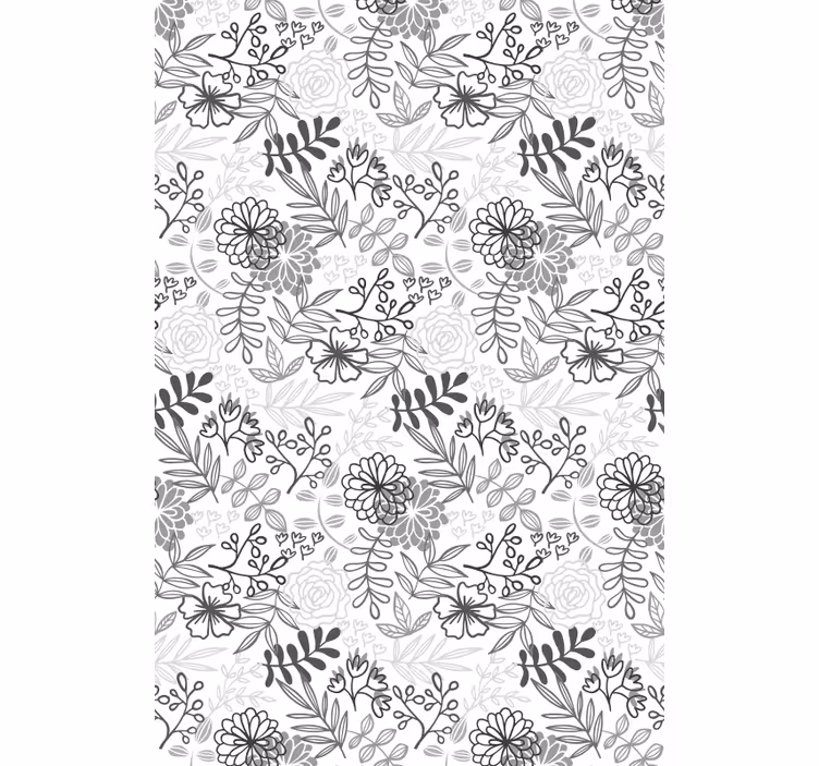 Store de cuisine fleur gris - TenStickers