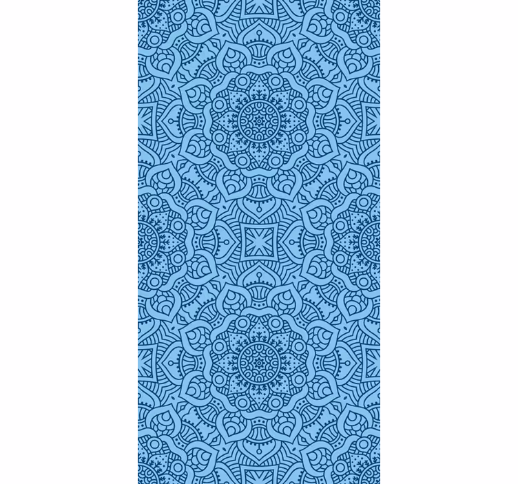 Store enrouleur salon bleu motif de mandalas - TenStickers