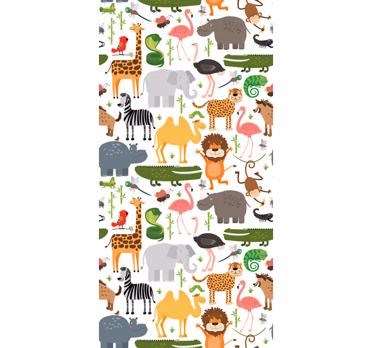 Store enrouleur animaux compagnons des animaux de safari - TenStickers