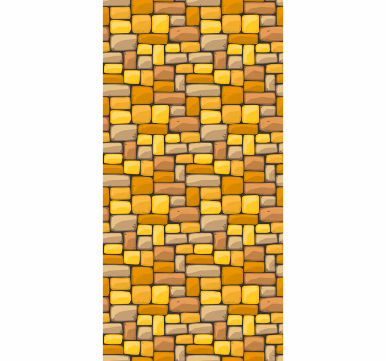 Store enrouleur motif mosaïque jaune rectangulaire - TenStickers