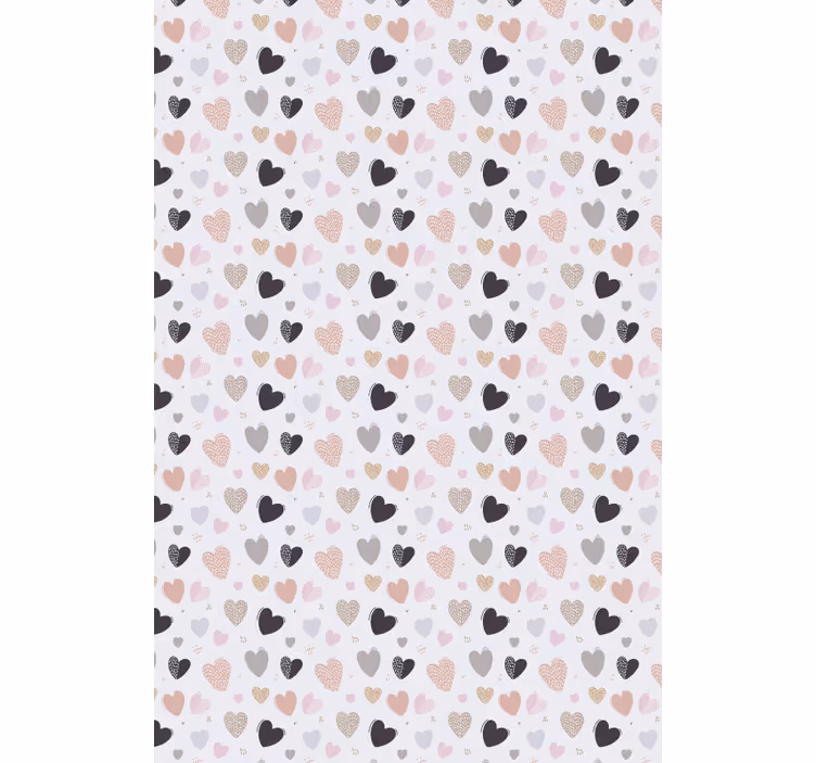 Store enrouleur romantique motif de cœurs pastel - TenStickers