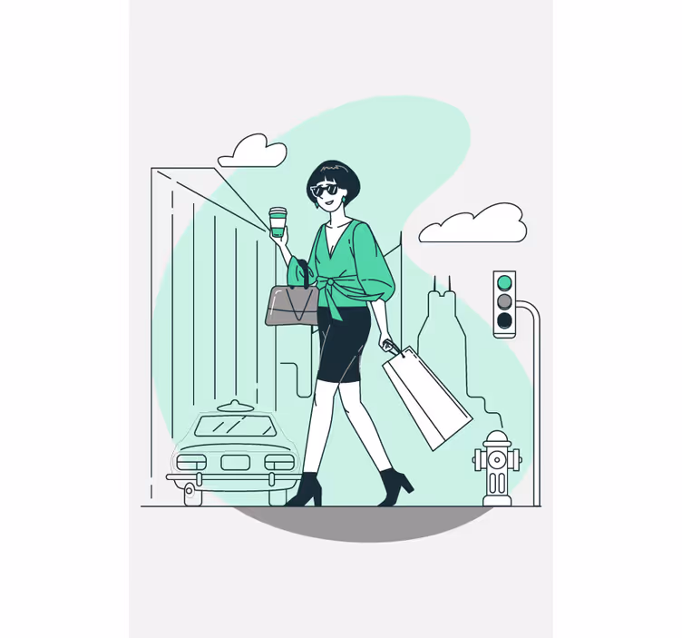 Store enrouleur phrases vie urbaine élégante - TenStickers