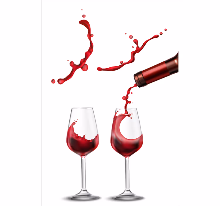 Stores amusants Verres de vin salle à manger  - TenStickers