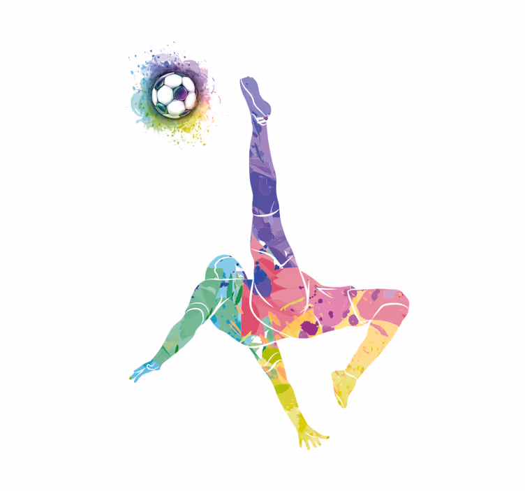 Stores plus de sport Joueur de foot aquarelle - TenStickers
