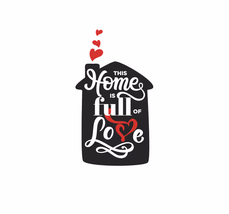 Store enrouleur romantique signe de la maison pleine d'amour - TenStickers