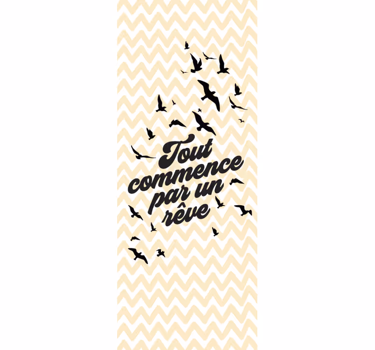 Store enrouleur phrases tout commence par un rêve - TenStickers