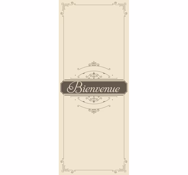 Store enrouleur phrases panneau de bienvenue élégant - TenStickers