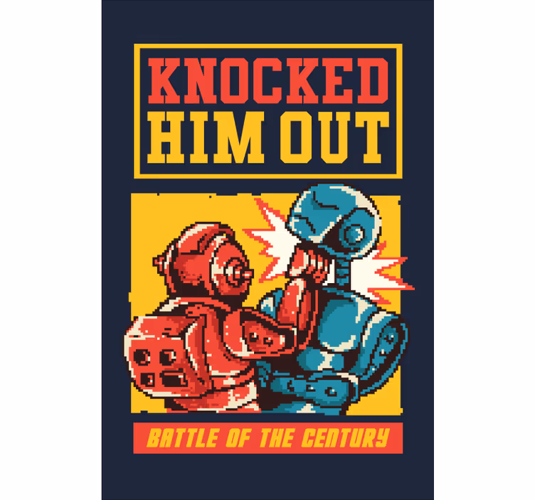 Store enrouleur geek match de boxe robotique - TenStickers