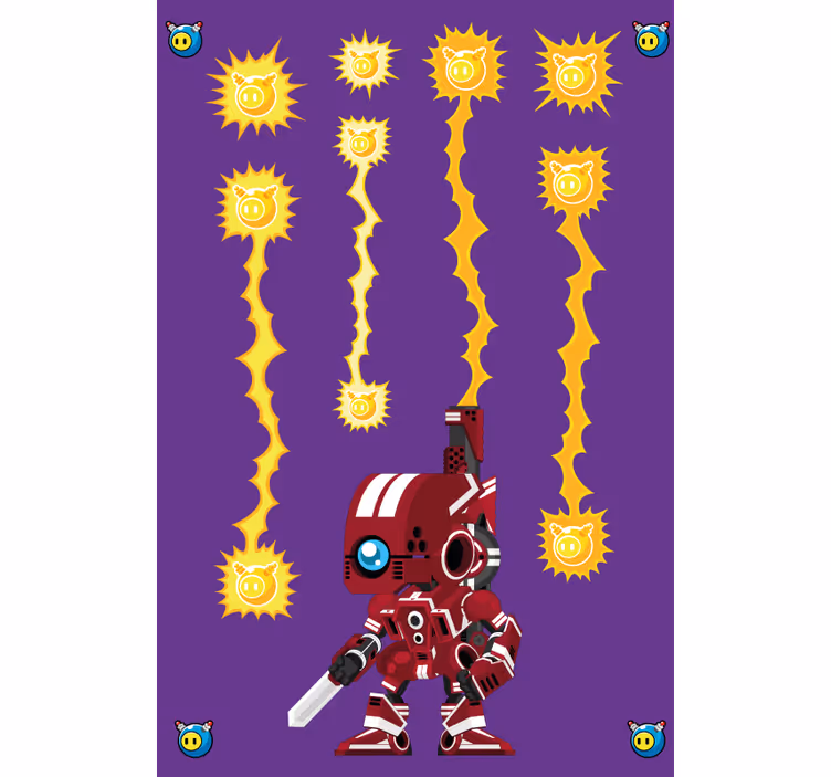 Store enrouleur geek combat énergétique robotique - TenStickers