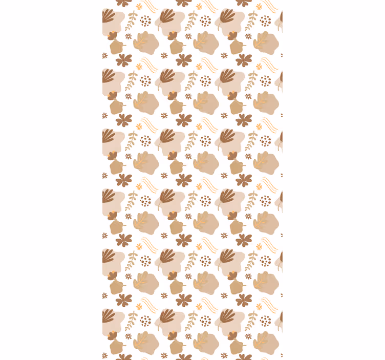 Store enrouleur fleur et plantes motif beige organique - TenStickers