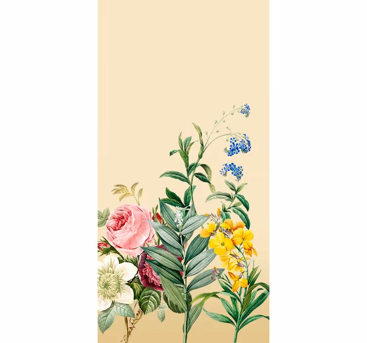 Store enrouleur fleurs et plantes arrangement luxuriant - TenStickers