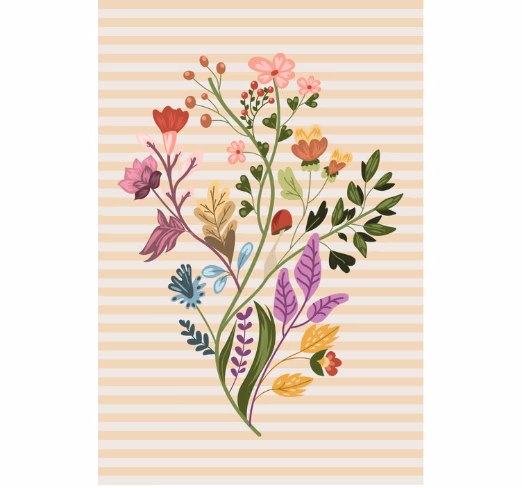 Store enrouleur fleurs et plantes arrangement floral - TenStickers