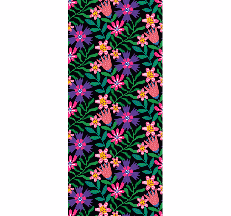 Store enrouleur fleurs et plantes design harmonieux - TenStickers