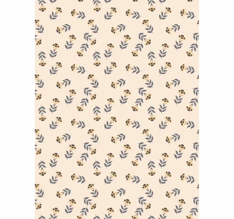 Store enrouleur fleurs et plantes motif minimaliste beige - TenStickers