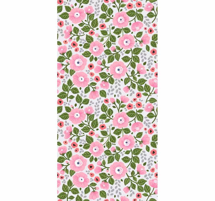 Store enrouleur fleurs et plantes jardin de fleurs roses - TenStickers