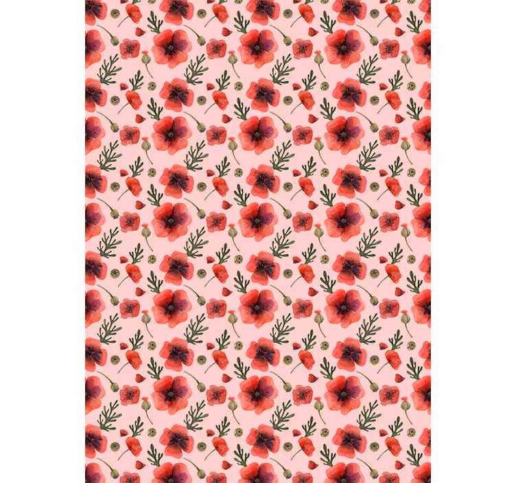 Store enrouleur fleur et plantes motif floral de coquelicot - TenStickers