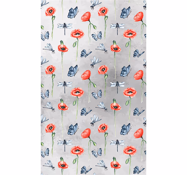 Store enrouleur fleurs et plantes chiots et insectes - TenStickers