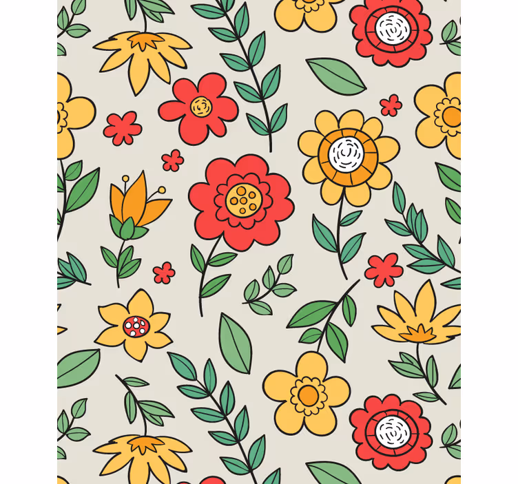Store enrouleur fleur motif coloré et vif - TenStickers