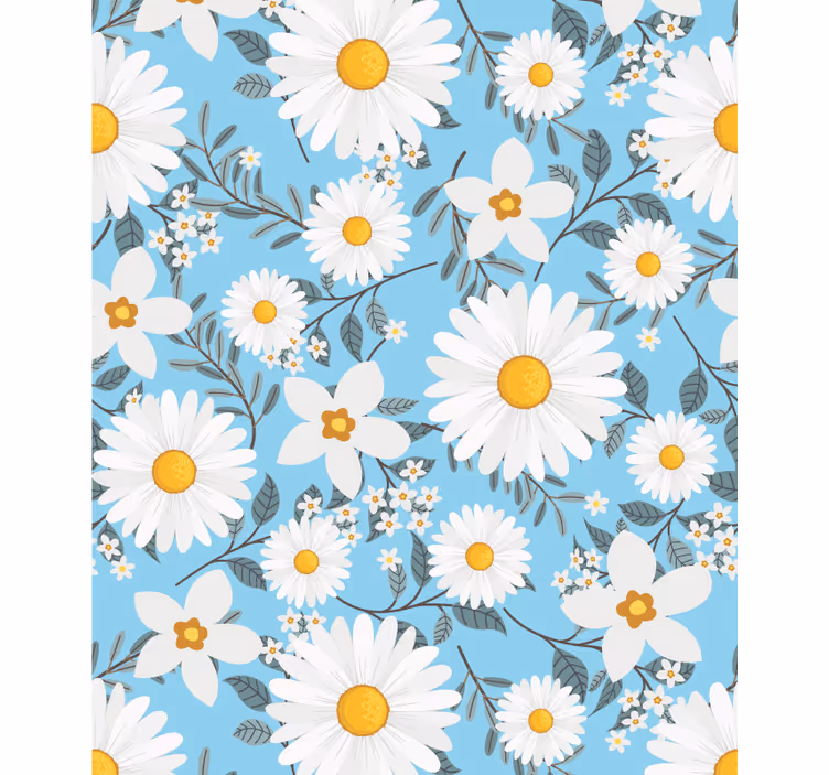 Store enrouleur fleurs et plantes marguerites Éclatantes - TenStickers