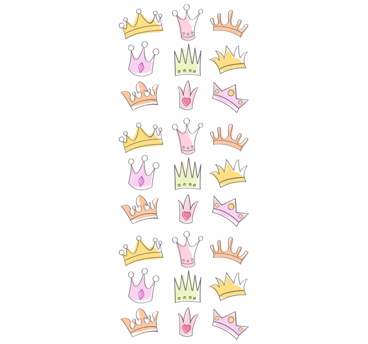 Store enrouleur chambre enfant motif de couronne - TenStickers