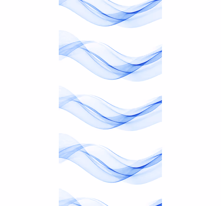 Stores salon Silhouette de vague bleue - TenStickers