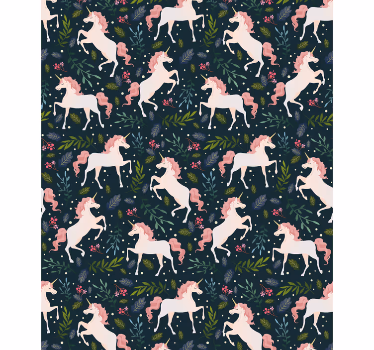 Store enrouleur chambre enfant motif de licorne réaliste - TenStickers