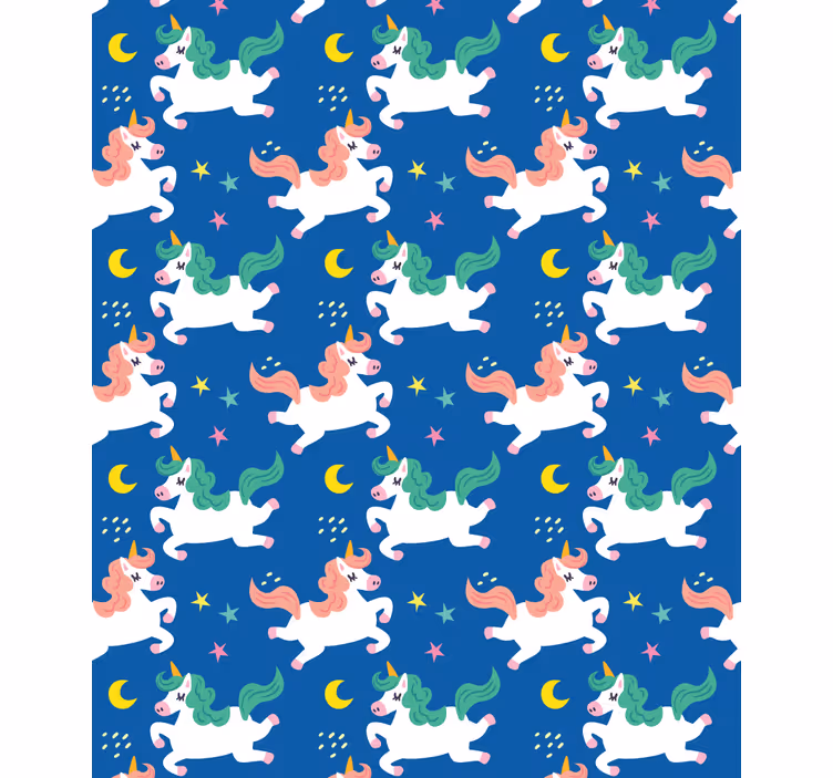 Store enrouleur animaux licornes au clair de lune - TenStickers