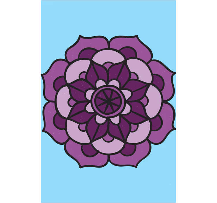 Store enrouleur fleur fleur violette complexe - TenStickers