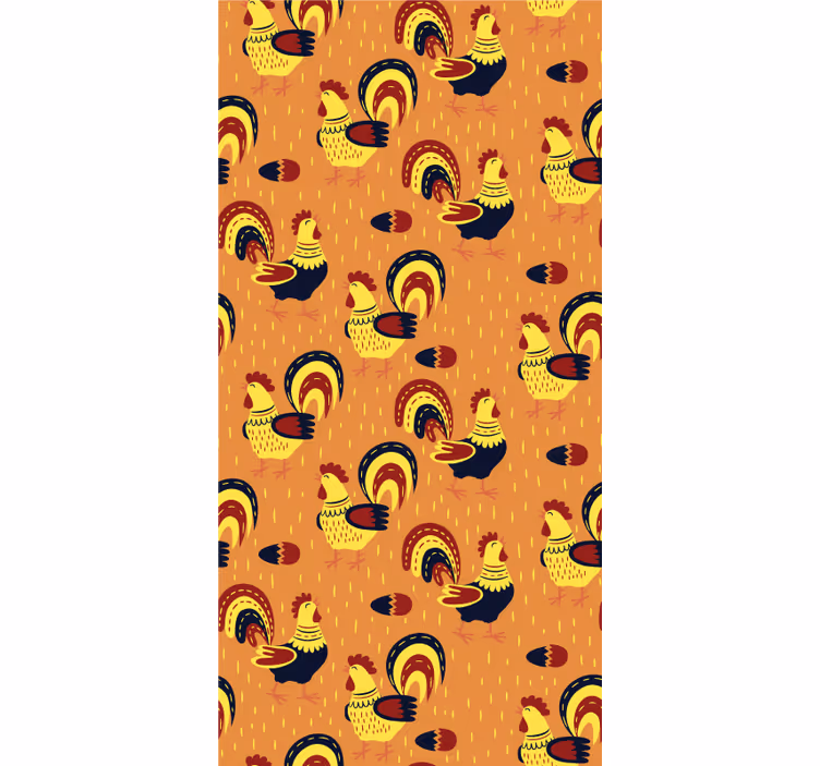 Store enrouleur animaux motif de coqs colorés - TenStickers