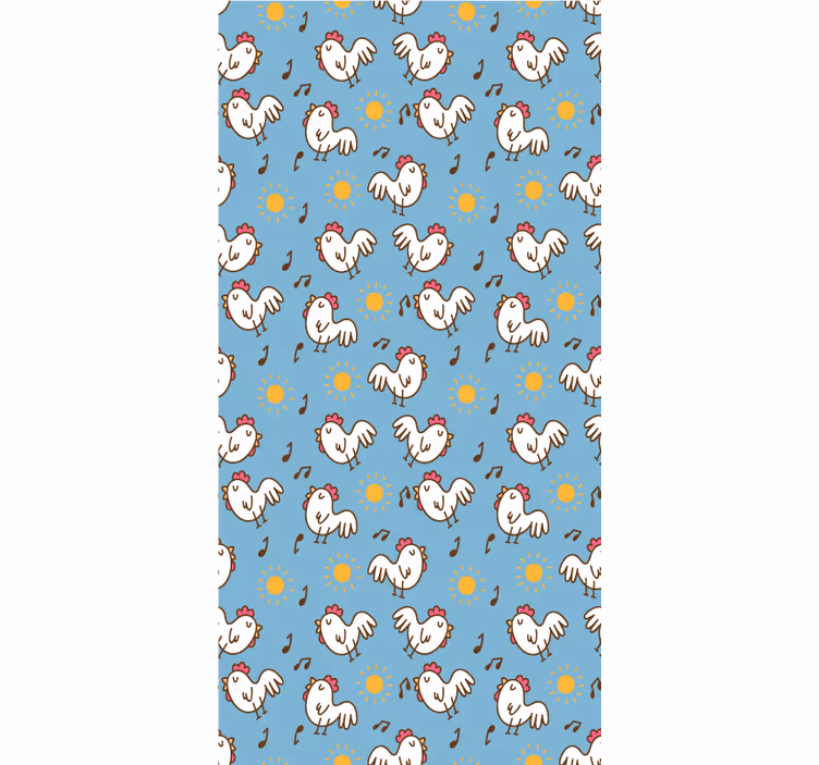 Store enrouleur animaux motif de poulet et de soleil - TenStickers