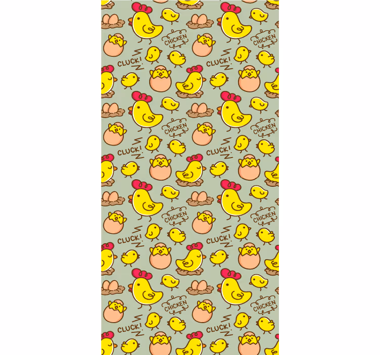 Store enrouleur animaux motif de poulets charmants - TenStickers