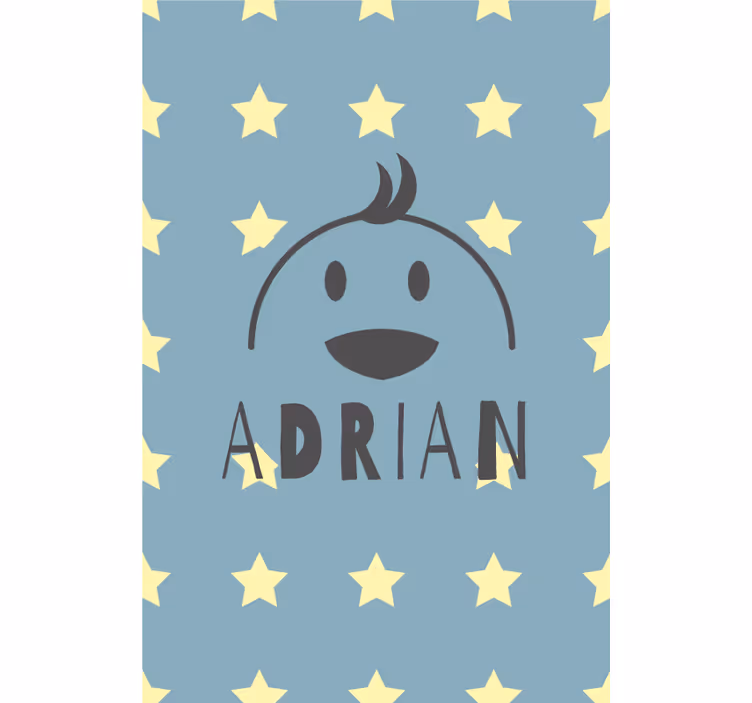 Store enrouleur chambre enfant poulet étoilé avec nom - TenStickers