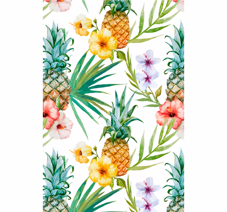 Stores avec fruits et légumes Ananas peint - TenStickers