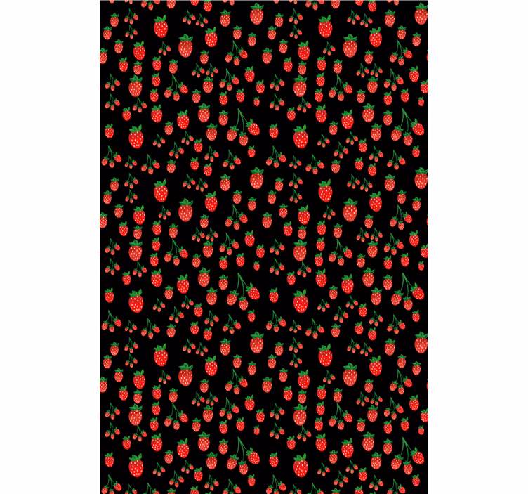 Store enrouleur fruits et légumes motifs de fraises vibrants - TenStickers