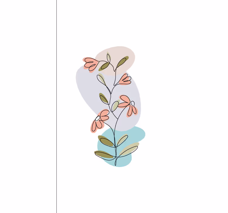 Store enrouleur fleurs et plantes charmantes tiges florales - TenStickers
