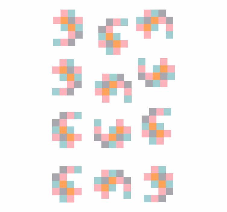 Store enrouleur original motifs géométriques pixelisés - TenStickers
