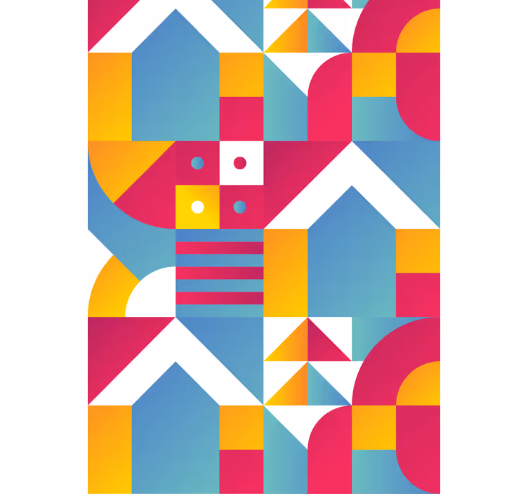 Store enrouleur moderne motifs urbains géométriques - TenStickers