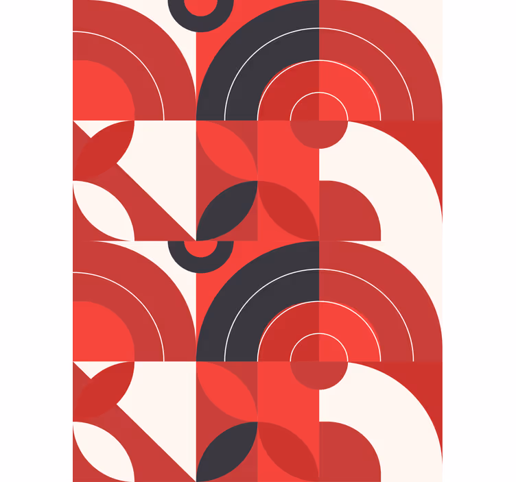 Store enrouleur moderne cercles rouges géométriques - TenStickers