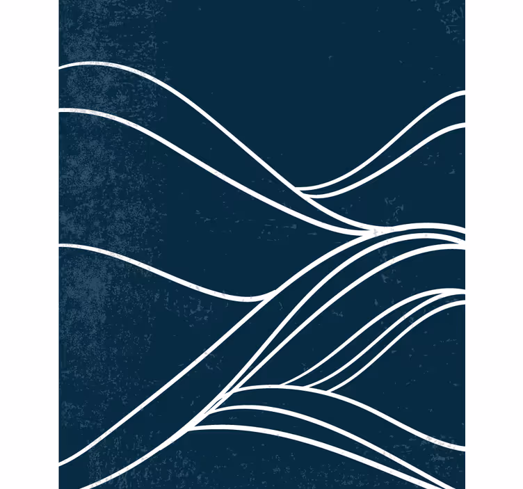 Store enrouleur noir motifs de lignes fluides - TenStickers