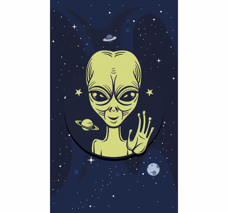 Store enrouleur geek extraterrestre dans l'espace - TenStickers