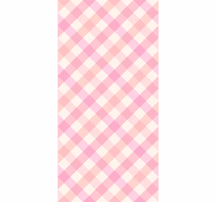 Store enrouleur textures et motifs motif à carreaux roses - TenStickers
