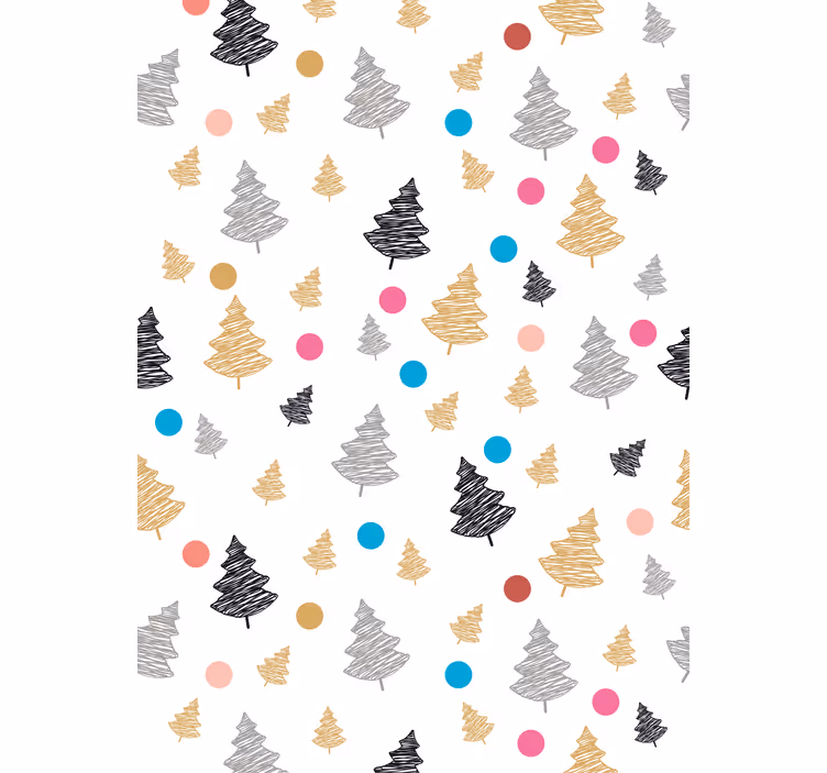 Store enrouleur arbre pin stylisé abstrait - TenStickers